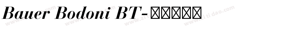Bauer Bodoni BT字体转换